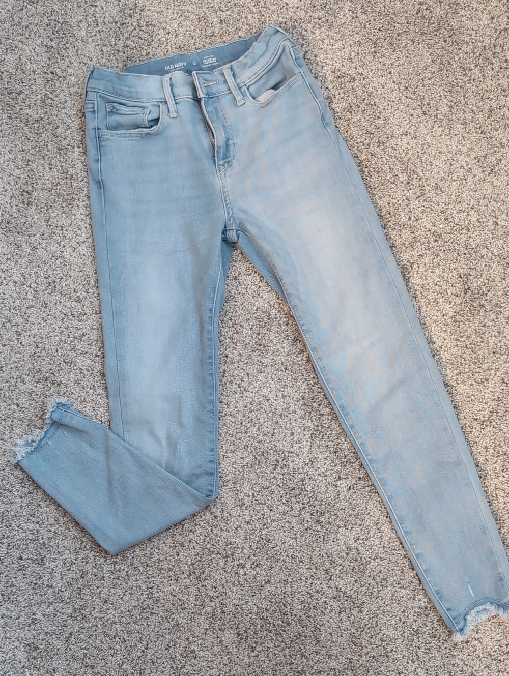 Girl's Old Navy Bleached Rockstar Jeggings (Size 12)